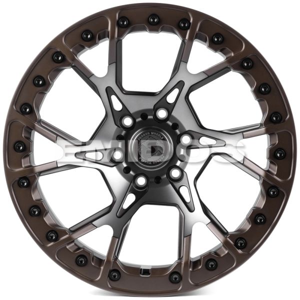 КОВАНЫЕ ДИСКИ H241205N SKILL SV307-SV453 20 J10 ET-10 6X139.7 78.1 БРОНЗА МАТОВАЯ + ПОЛИРОВКА + МАТО