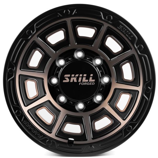 КОВАНЫЕ ДИСКИ H241206B SKILL SV308-SB519 17 J8.5 ET25 8X165.1 121.3 ЧЁРНЫЙ МАТОВЫЙ + ПОЛИРОВАННЫЕ СП