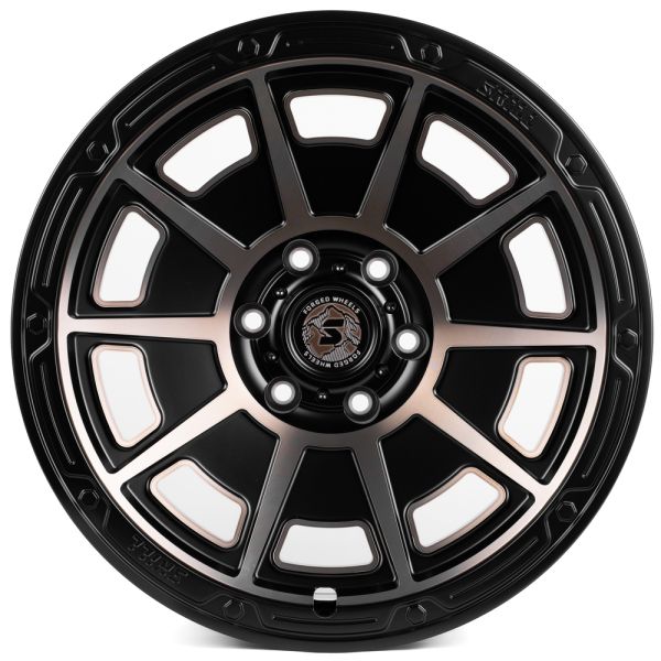 КОВАНЫЕ ДИСКИ H231023Q SKILL SV308-DS218 20 J10 ET10 6X139.7 77.8 ЧЕРНЫЙ МАТОВЫЙ + БРОНЗОВЫЕ СПИЦЫ