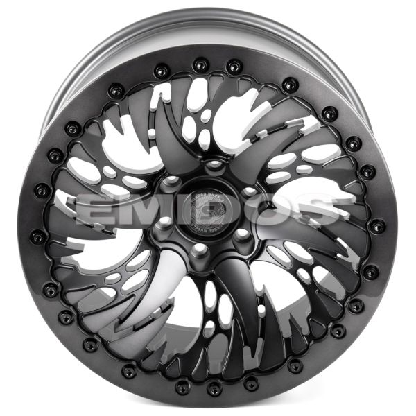 КОВАНЫЕ ДИСКИ H240311H SKILL SV308-SB420 20 J10 ET0 6X139.7 77.8 ГРАФИТ МАТОВЫЙ + ПОЛИРОВАННЫЕ СПИЦЫ