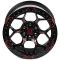 КОВАНЫЕ ДИСКИ H241203A SKILL SV310-SB420 20 J10 ET0 6X139.7 77.8 ЧЁРНЫЙ ГЛЯНЦЕВЫЙ + КРАСНЫЕ СПИЦЫ