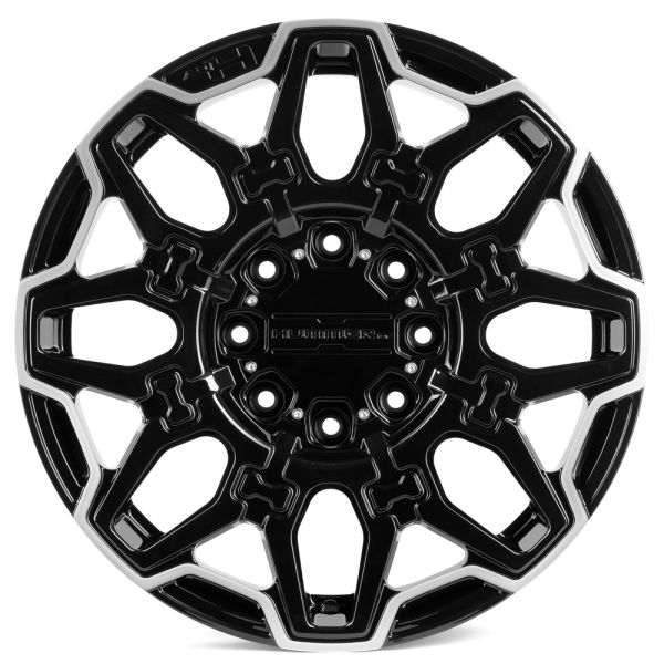 КОВАНЫЕ ДИСКИ 230517H SKILL SV317-SV306 20 J9 ET29 8X165.1 117 ЧЁРНЫЙ + ПОЛИРОВАННЫЕ СПИЦЫ