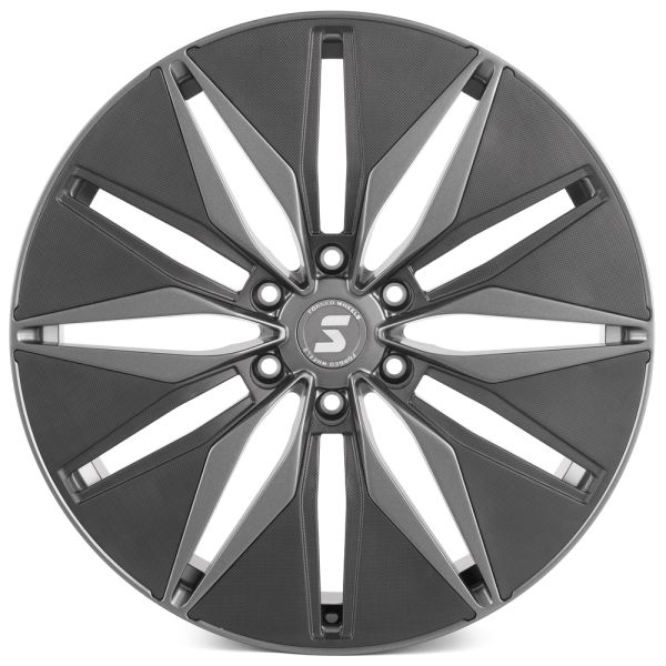 КОВАНЫЕ ДИСКИ H240607D SKILL SV380-SV481 22 J9 ET19 6X139.7 77.8 ГРАФИТ МАТОВЫЙ + КАРБОН SFC12