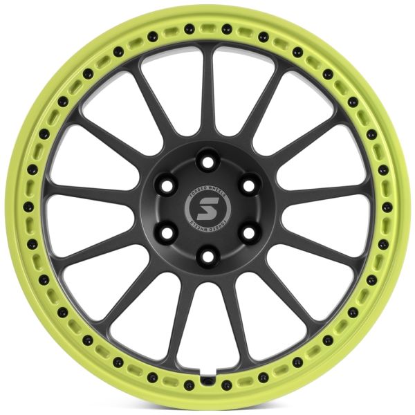 КОВАНЫЕ ДИСКИ H250611J SKILL SV426-SV452 20 J9.5 ET30 6X135 87.1 ГРАФИТ МАТОВЫЙ + ЗЕЛЕНЫЙ ОБОД