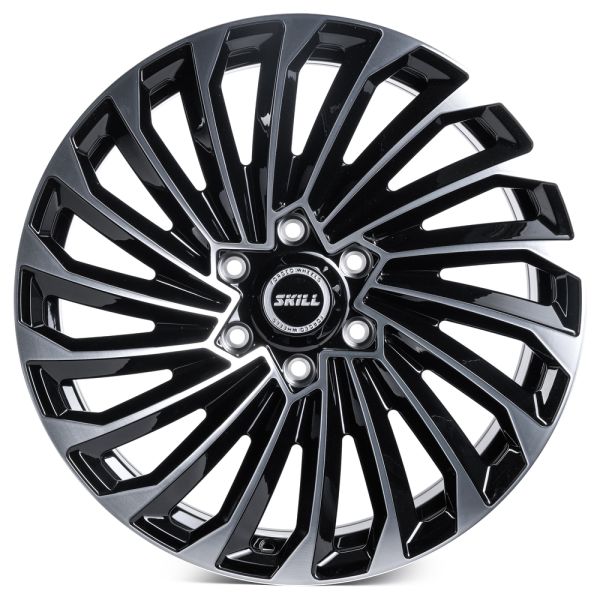 КОВАНЫЕ ДИСКИ H251105M SKILL SV603-SK333 20 J9 ET28 6X139.7 106.1 ЧЁРНЫЙ ГЛЯНЦЕВЫЙ + ПОЛИРОВАННЫЕ СП