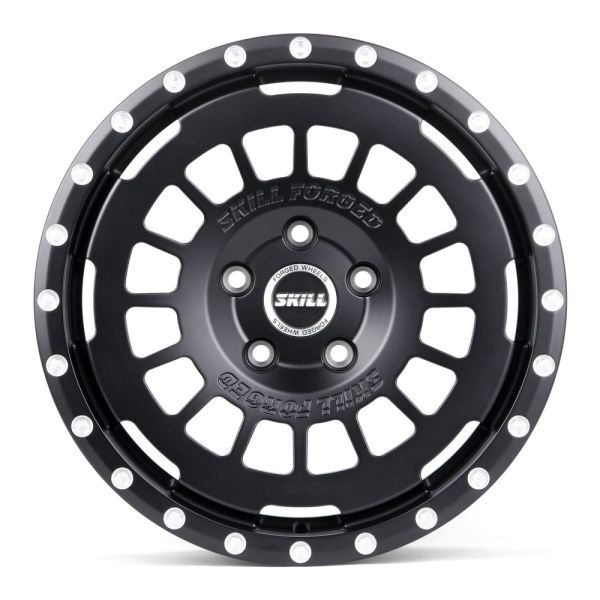 КОВАНЫЕ ДИСКИ H241228H SKILL SV606-SV406 17 J8 ET45 5X120 65.1 ЧЁРНЫЙ МАТОВЫЙ + ПОЛИРОВКА + ДЕКОРАТИ