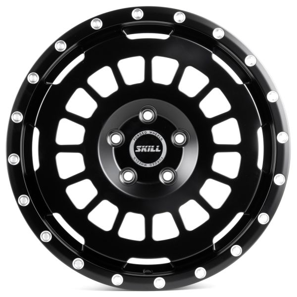 КОВАНЫЕ ДИСКИ H250925W SKILL SV606-SB532 18 J8.5 ET45 5X120 65.1 ЧЁРНЫЙ МАТОВЫЙ + ПОЛИРОВАННЫЕ СПИЦЫ