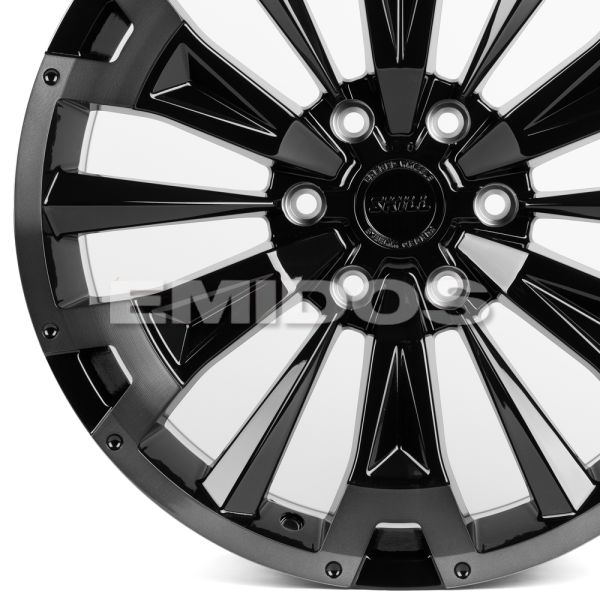 КОВАНЫЕ ДИСКИ H241229A SKILL SV619-CS412 20 J9 ET50 6X139.7 95.1 ЧЁРНЫЙ ГЛЯНЦЕВЫЙ + ПОЛИРОВАННЫЕ СПИ