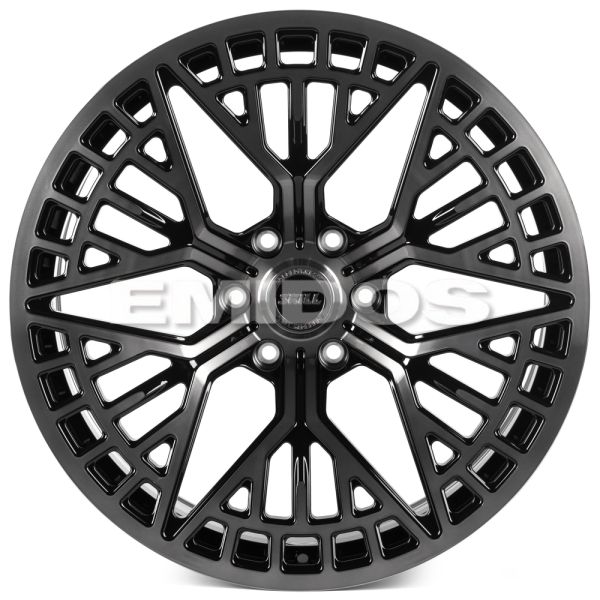 КОВАНЫЕ ДИСКИ H241016D SKILL SV762-CT400 22 J10 ET10 6X139.7 77.8 ЧЁРНЫЙ ГЛЯНЦЕВЫЙ + ПОЛИРОВАННЫЕ СП