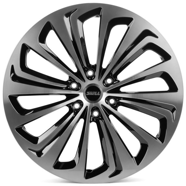 КОВАНЫЕ ДИСКИ 230330Y SKILL SV905-CS286 22 J9 ET50 6X139.7 95.1 ЧЁРНЫЙ + ПОЛИРОВАННЫЕ СПИЦЫ