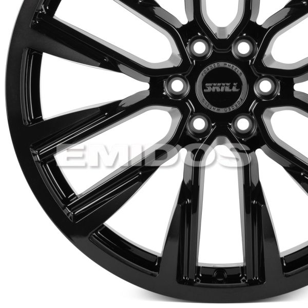 КОВАНЫЕ ДИСКИ H250522C SKILL SV946-CS410 20 J8 ET46 6X114.3 67.1 ЧЁРНЫЙ ГЛЯНЦЕВЫЙ + ПОЛИРОВАННЫЕ СПИ