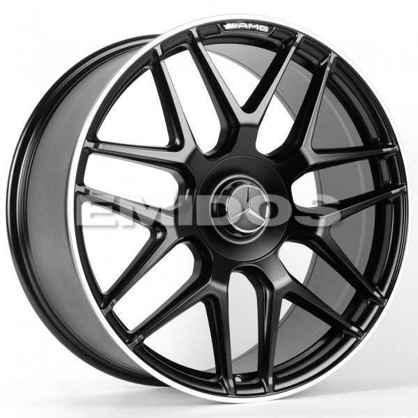 Комплект дисков 22854/22/84.1/Чёрный Матовый + Полированный Обод